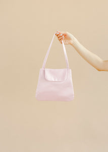 A Bronze Age Alice Bag, Satin Top Flap Evening Bag, Canada-Handbags-Powder Pink-abronzeage.com
