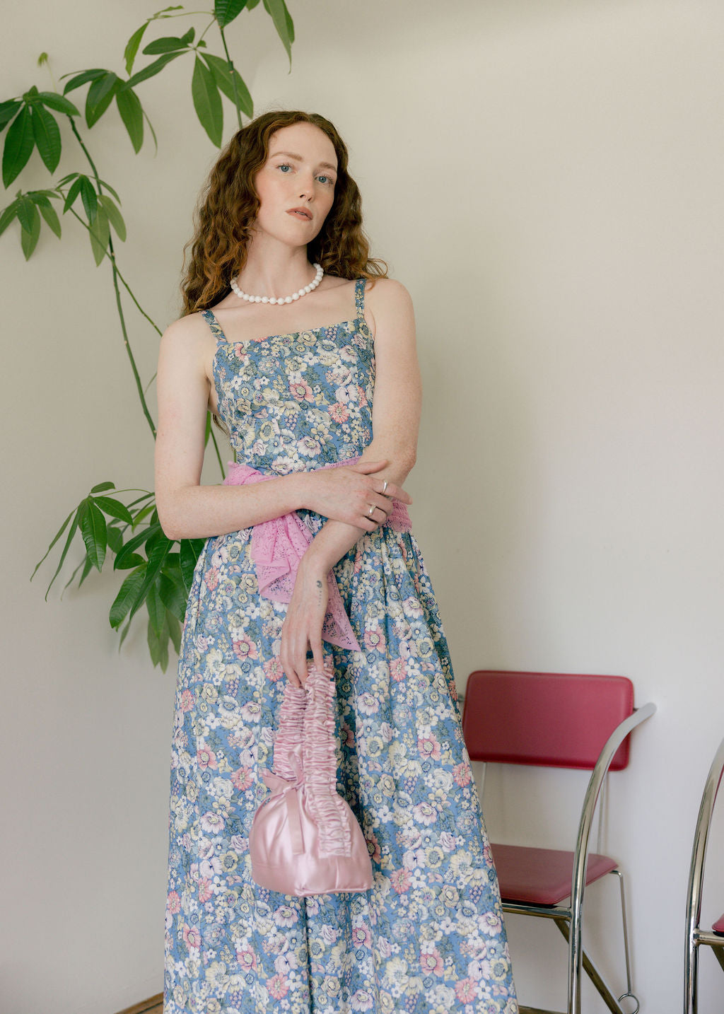 A Bronze Age Aura Dress, Basque Waistline & Bodice Detail, with Pockets | Handcrafted in Vancouver Canada-Dresses-abronzeage.com