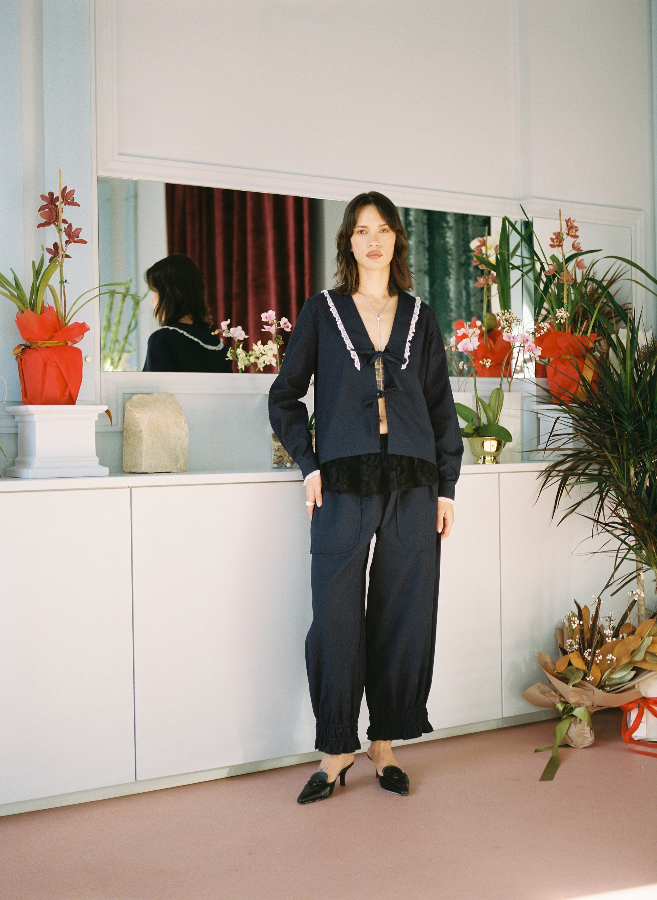 Bloome Bloomer-Style Loose Pant with Gathered Ankle & Elastic Waist - Ready To Ship-Pants-abronzeage.com