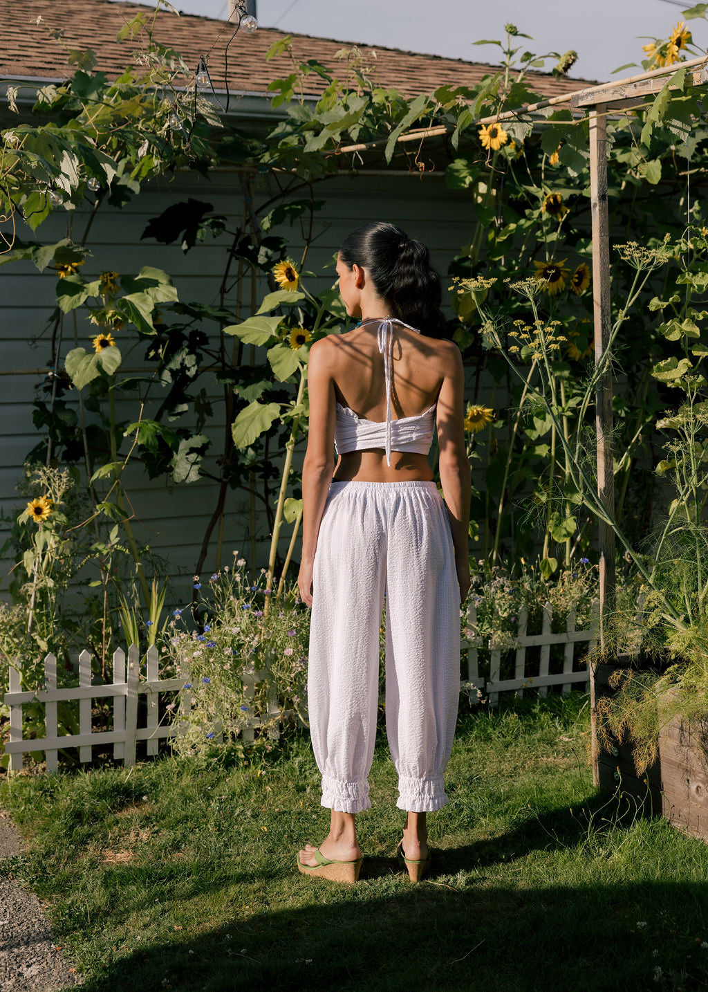 Bloome Bloomer-Style Pant with Gathered Ankle and Elastic Waist | Made in Canada-Pants-abronzeage.com