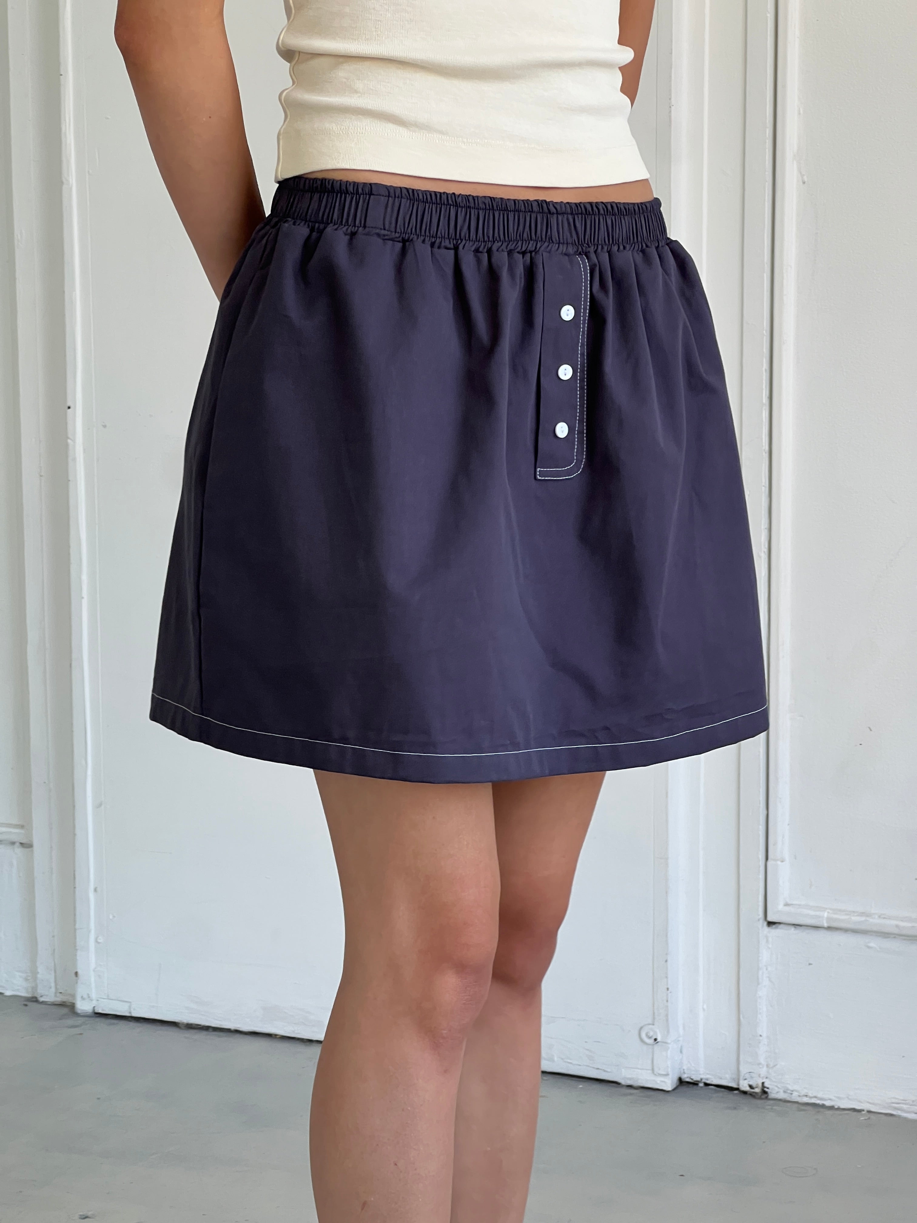 A Bronze Age Boxer Skirt, Boxer Style Mini Skirt | Made in Canada-Skirts-abronzeage.com