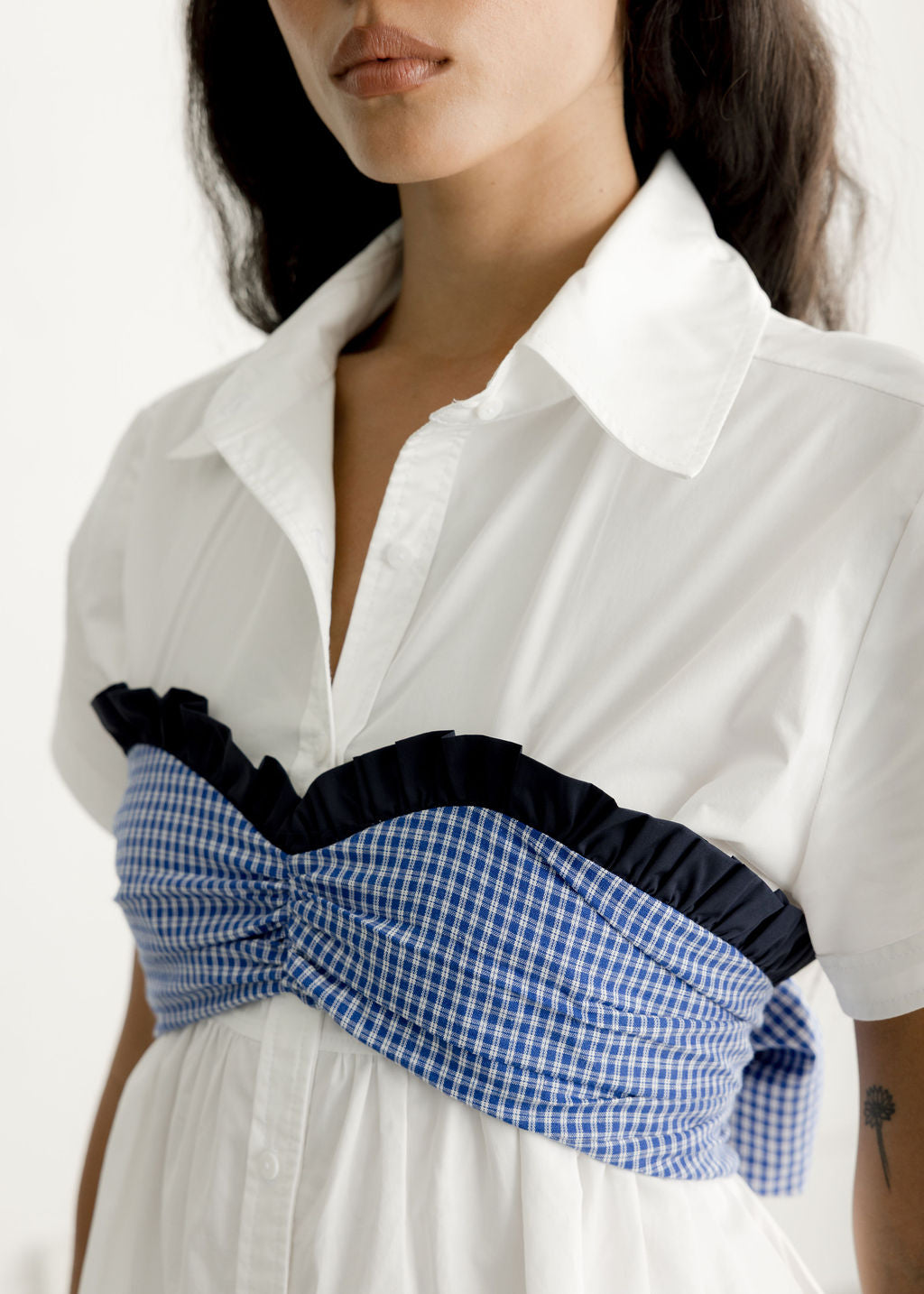 Charli Bandeau Adjustable Top with Ruffle | Made in Canada-Tops-abronzeage.com