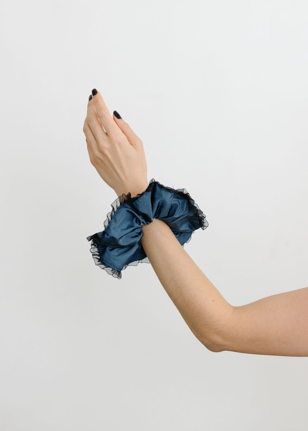 A Bronze Age Doily Scrunchie, Classic Oversized Scrunchie | Made in Canada -Hair-Slate Taffeta-OS-abronzeage.com