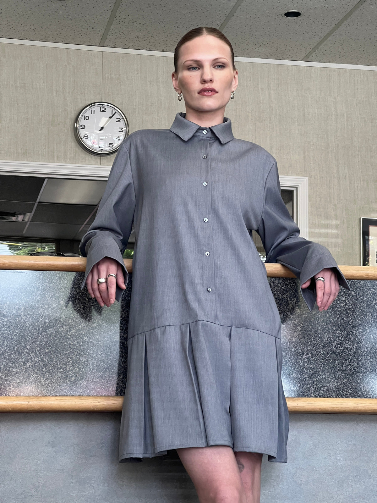 A Bronze Age Faye Dress, Button-Up Dropped Waist Dress | Made in Canada-Dresses-abronzeage.com