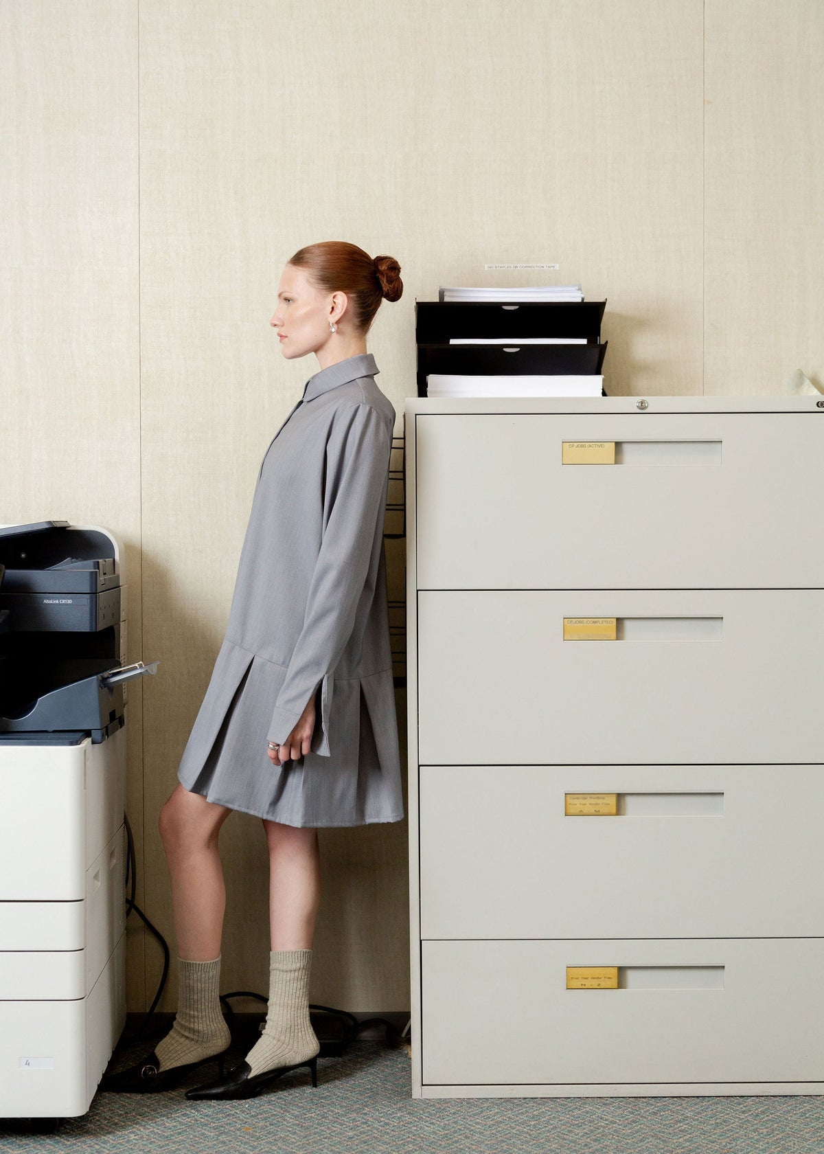A Bronze Age Faye Dress, Button-Up Dropped Waist Dress | Made in Canada-Dresses-abronzeage.com