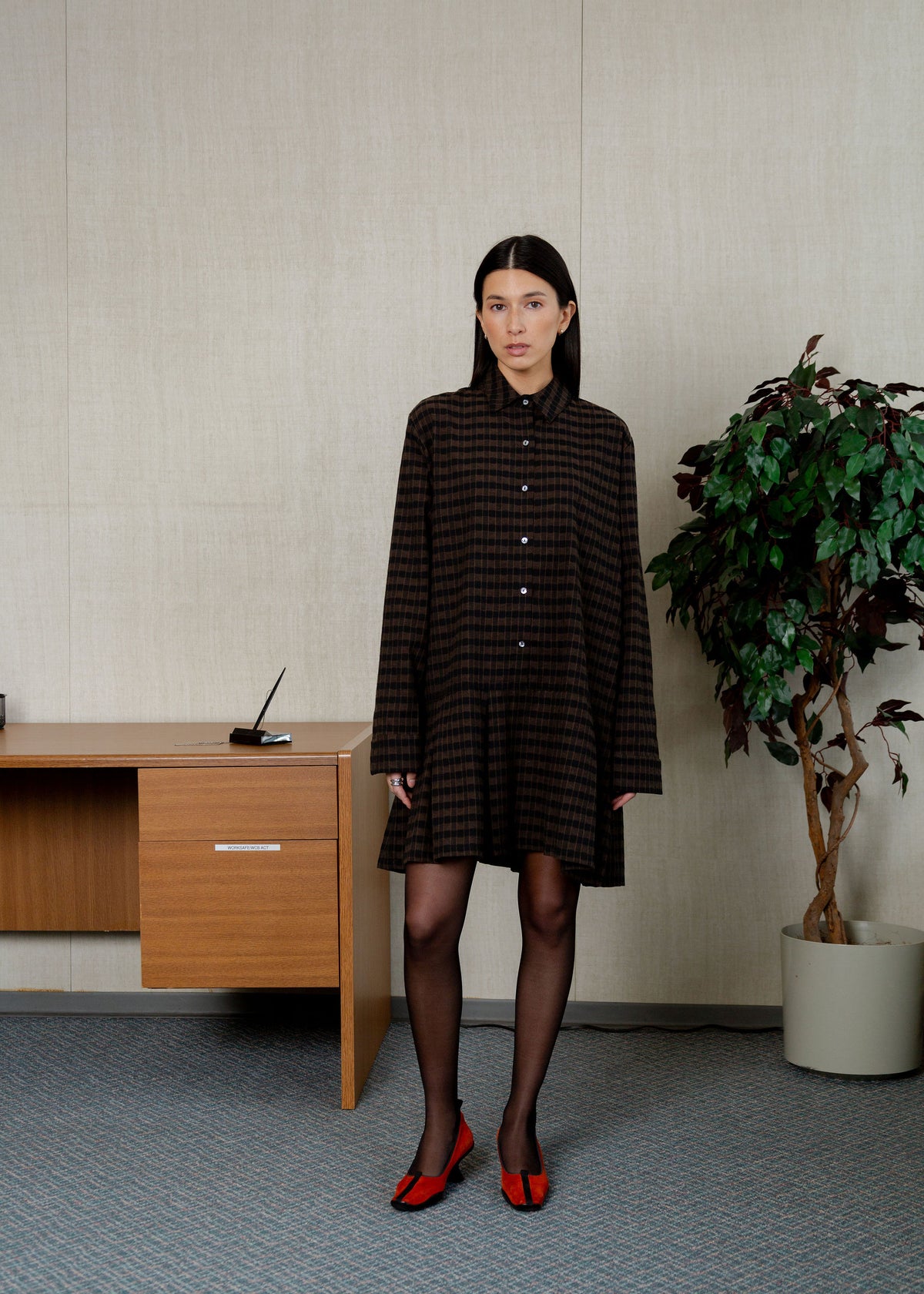 A Bronze Age Faye Dress, Button-Up Dropped Waist Dress | Made in Canada-Dresses-abronzeage.com