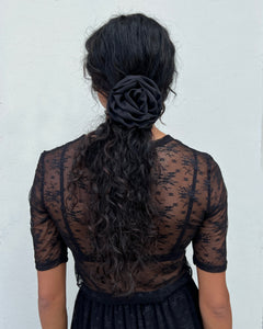 A Bronze Age Libra Rosette Scrunchie, Silk Hair Accessory-Hair-abronzeage.com