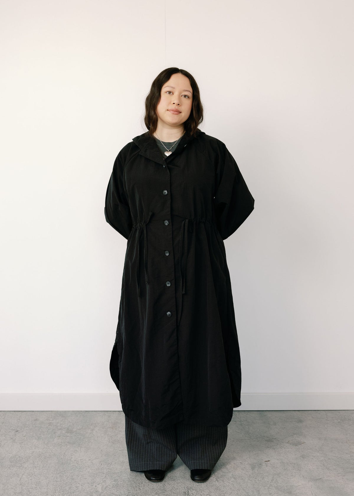 A Bronze Age Lenny Trench, Water Resistant Nylon Trench Coat | Made in Canada-Jackets and Vests-Black Nylon-XS-abronzeage.com