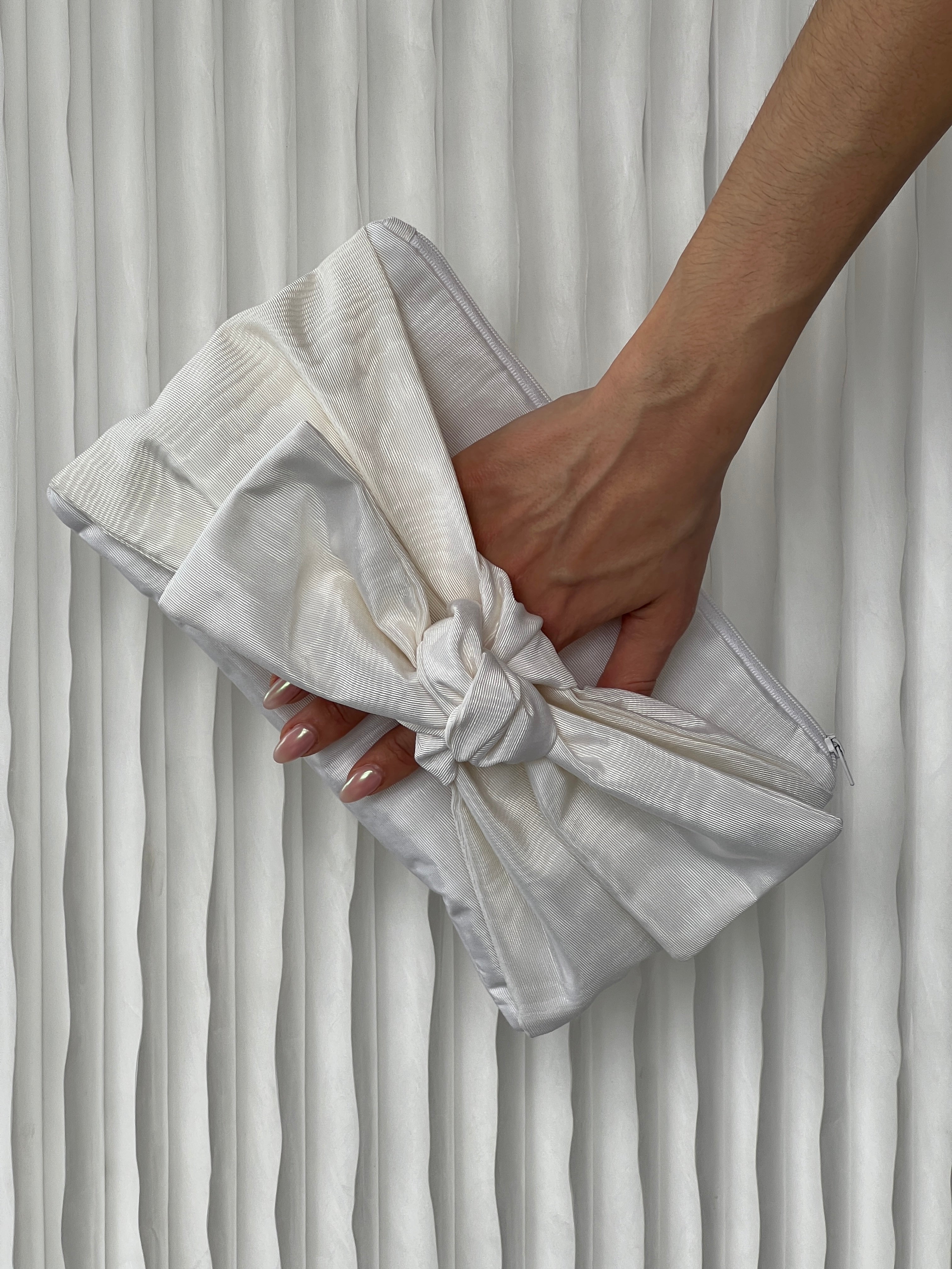 A Bronze Age Bow Clutch, Moiré Zip Top Evening Bag Clutch, Canada-Handbags-abronzeage.com