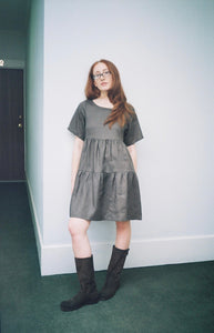 -Dresses-Charcoal Linen-XS-abronzeage.com