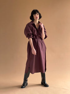 A Bronze Age Andi Dress, Oversized Cotton Shirt Dress, Canada-Dresses-abronzeage.com