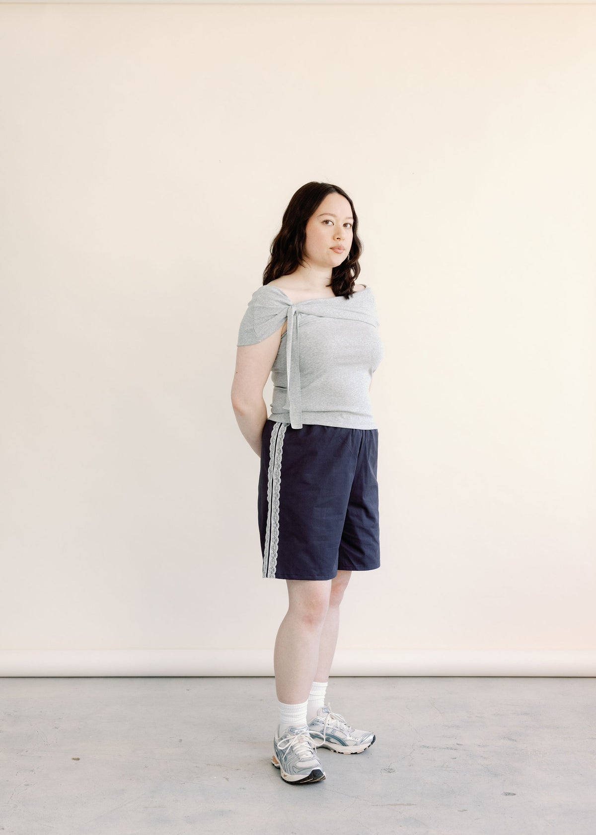 Celine Off-the-Shoulder Removable Tie Top | Made in Canada-Tops-abronzeage.com