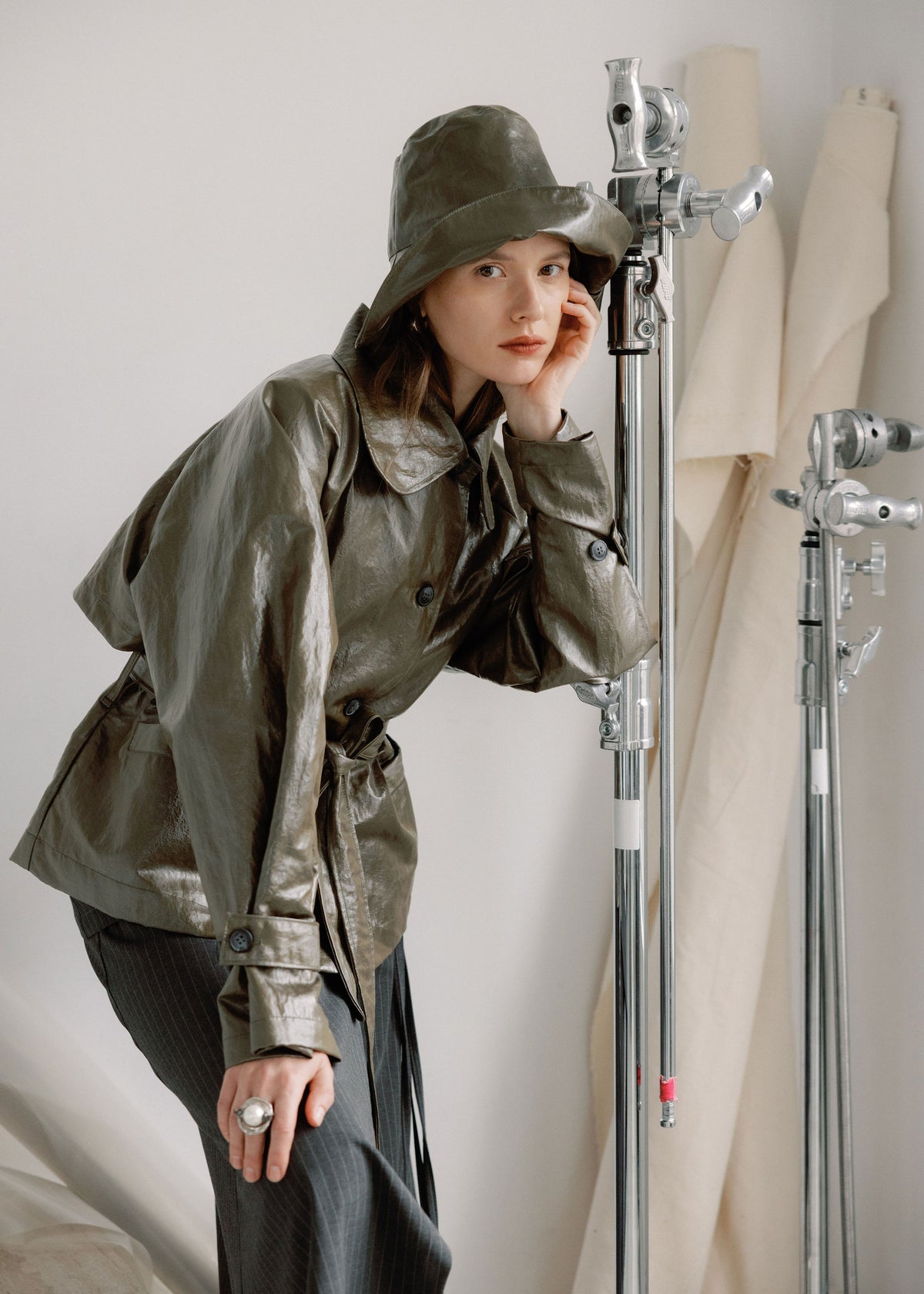 A Bronze Age Milo Bucket Rain Hat, Water Resistant | Made in Canada-Hat-Metallic Moss-SML/MED-abronzeage.com