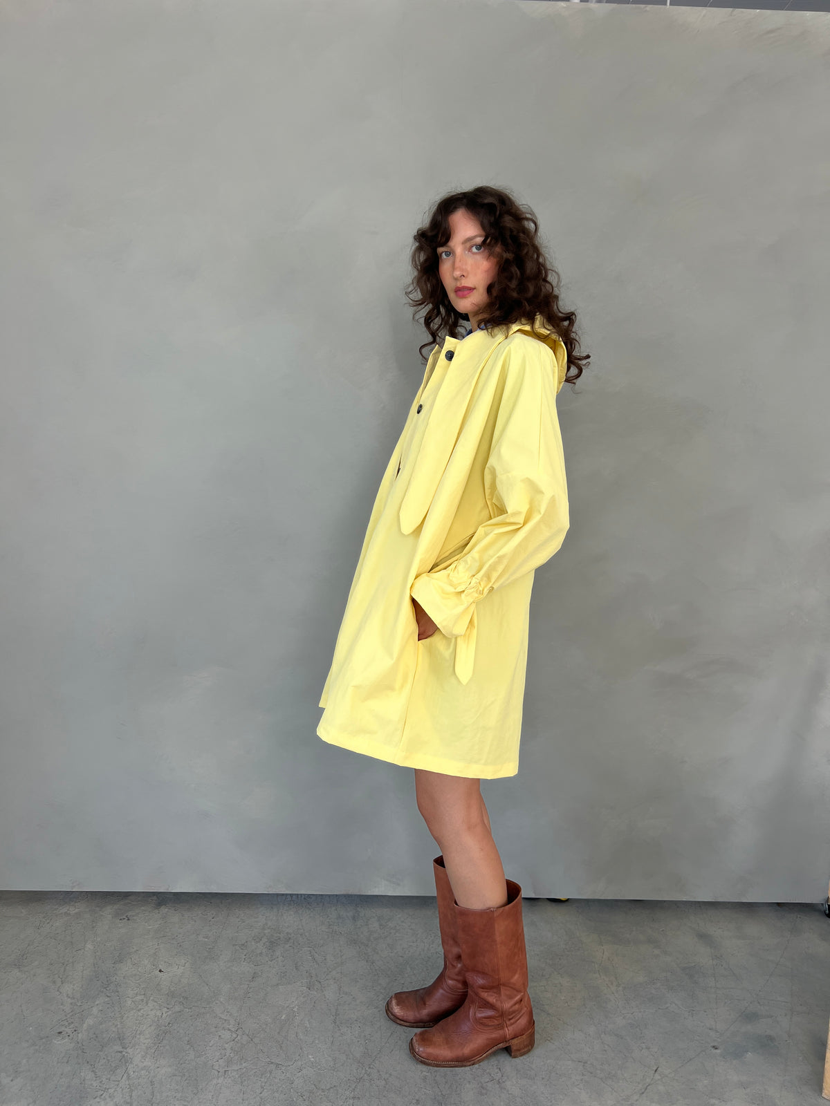 A Bronze Age Judy Rain Jacket, Oversized Hooded Raincoat, Canada-Jackets and Vests-abronzeage.com