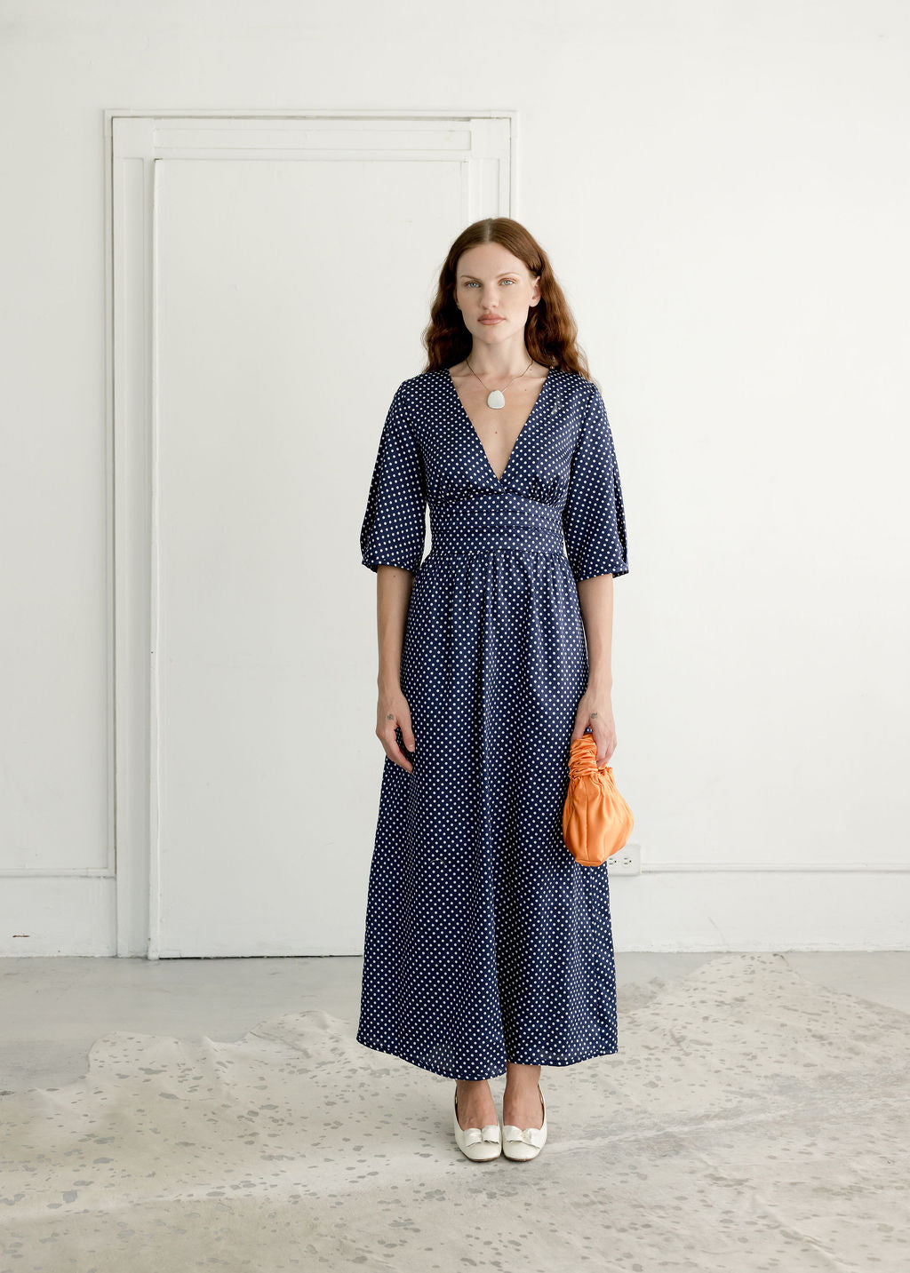 Verona V-Neck Adjustable Belt Cotton Summer Dress