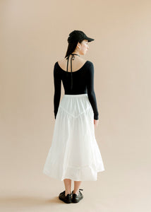 A Bronze Rhonda Skirt, Multi-tiered Skirt with Elastic Waist-Skirts-abronzeage.com