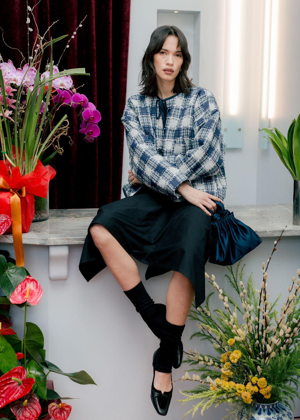 A Bronze Age Rio Quilted Bomber Jacket, Cotton Applique