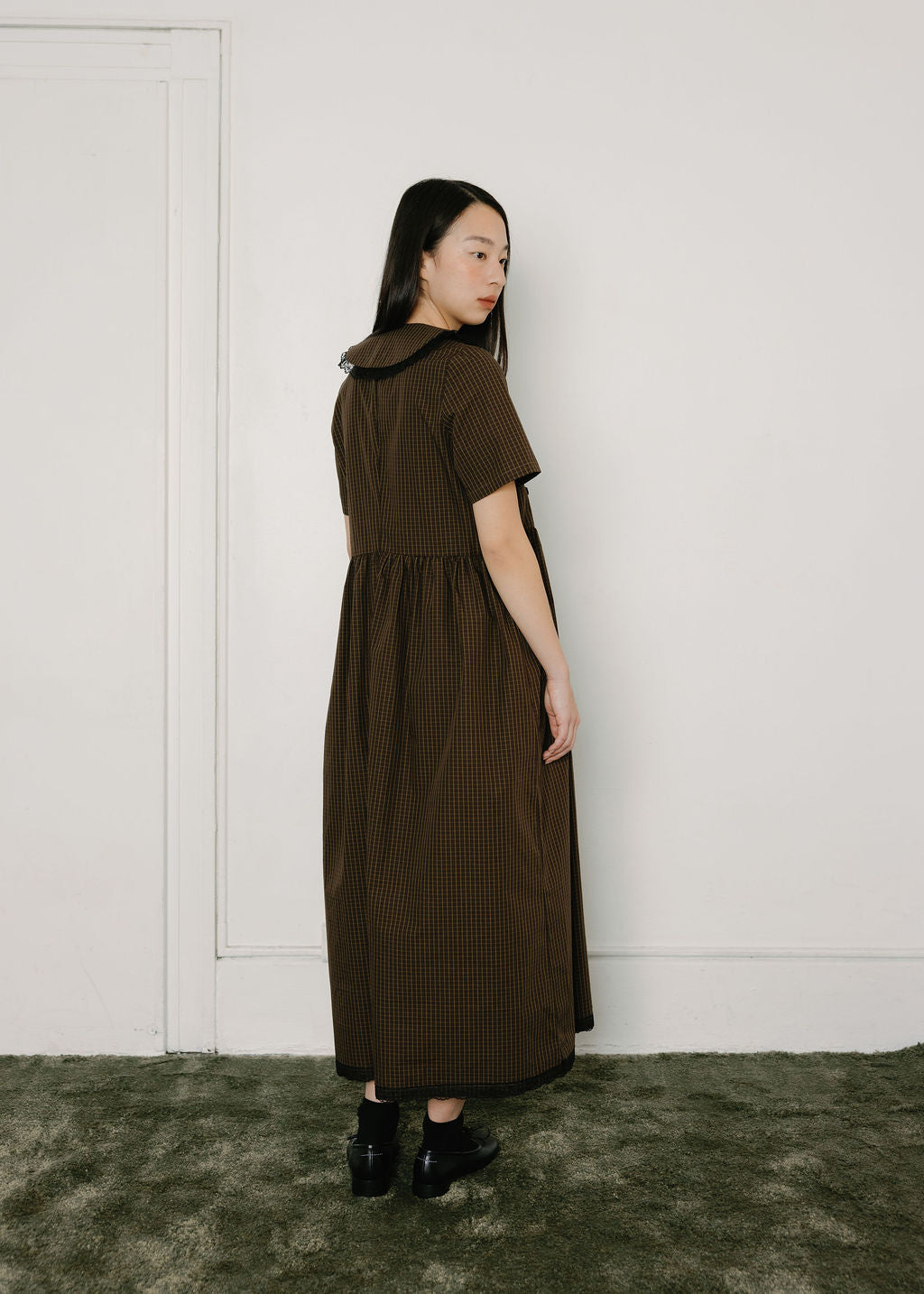Shiloh Winter Party Dress with Lace Trim Sailor Collar | Made in Canada-Dresses-abronzeage.com