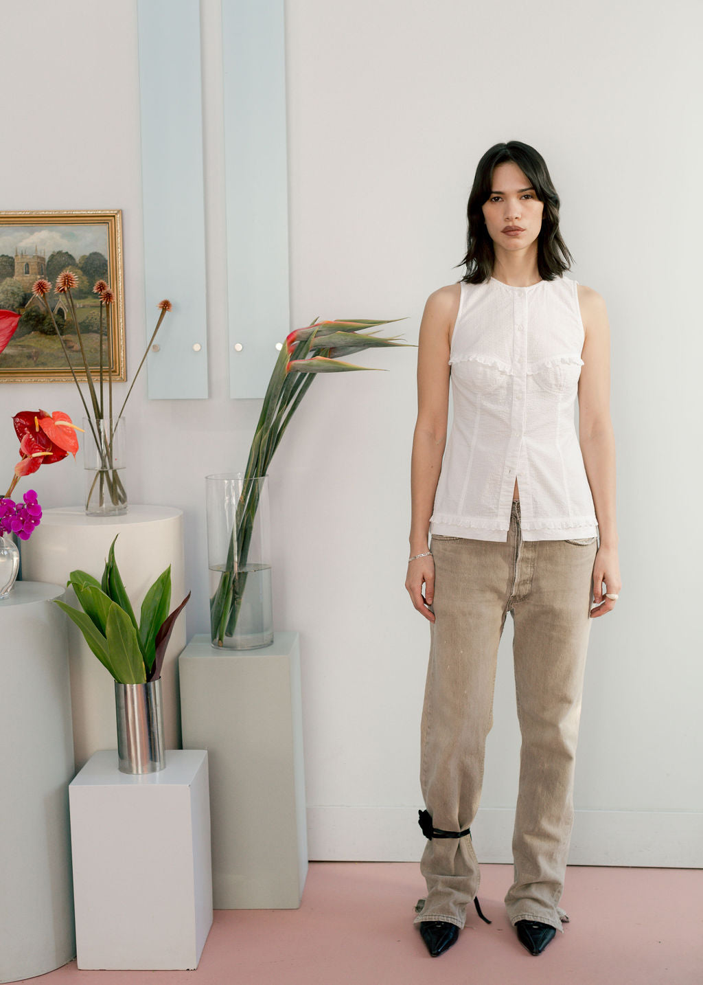 A Bronze Age Tomorrow Top, Sleeveless Balconette Bra Detail | Made in Canada -Tops-abronzeage.com