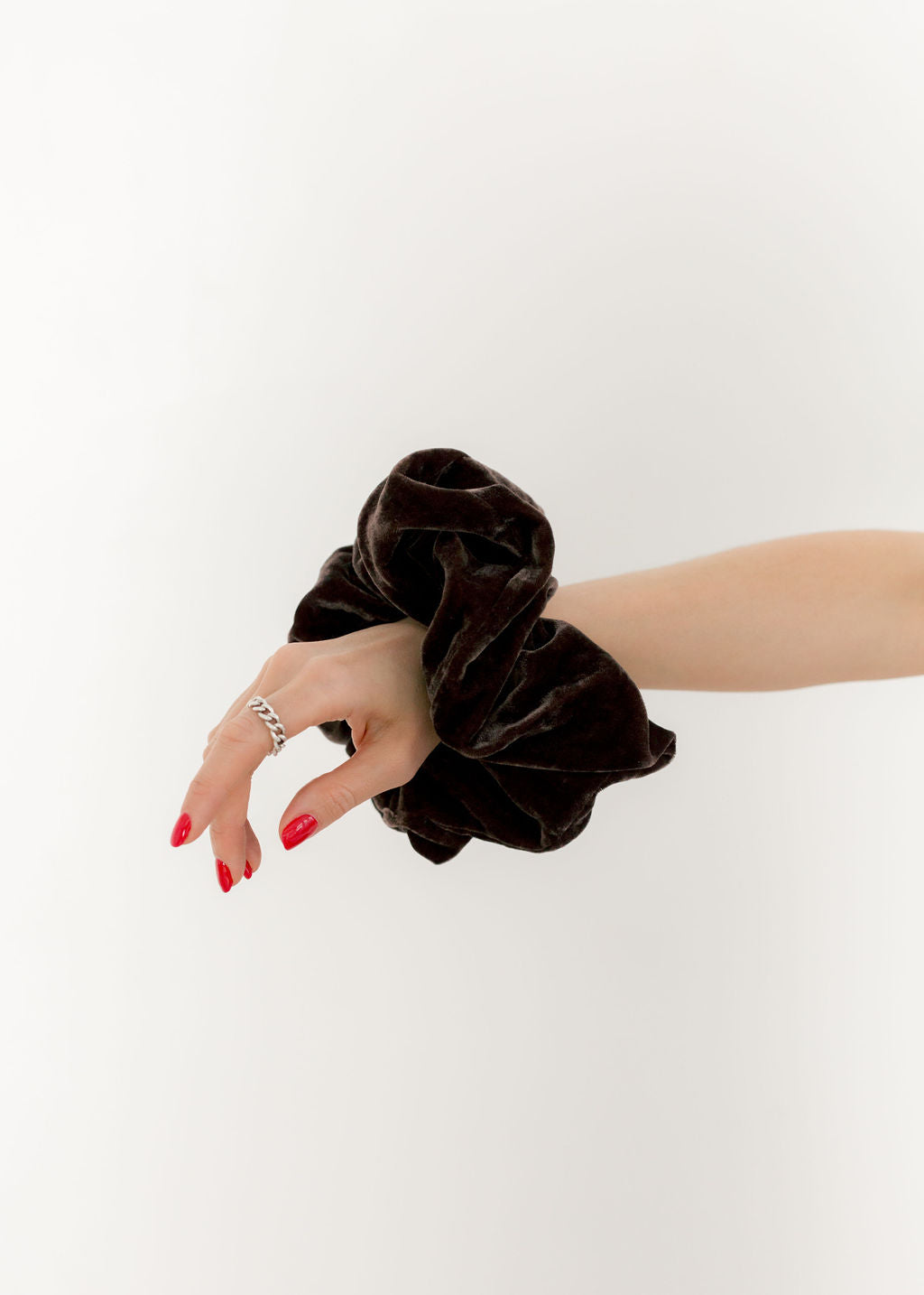 A Bronze Age Oversized Velvet Hair Scrunchie, Canada-Hair-Eclipse Velvet-LRG-abronzeage.com