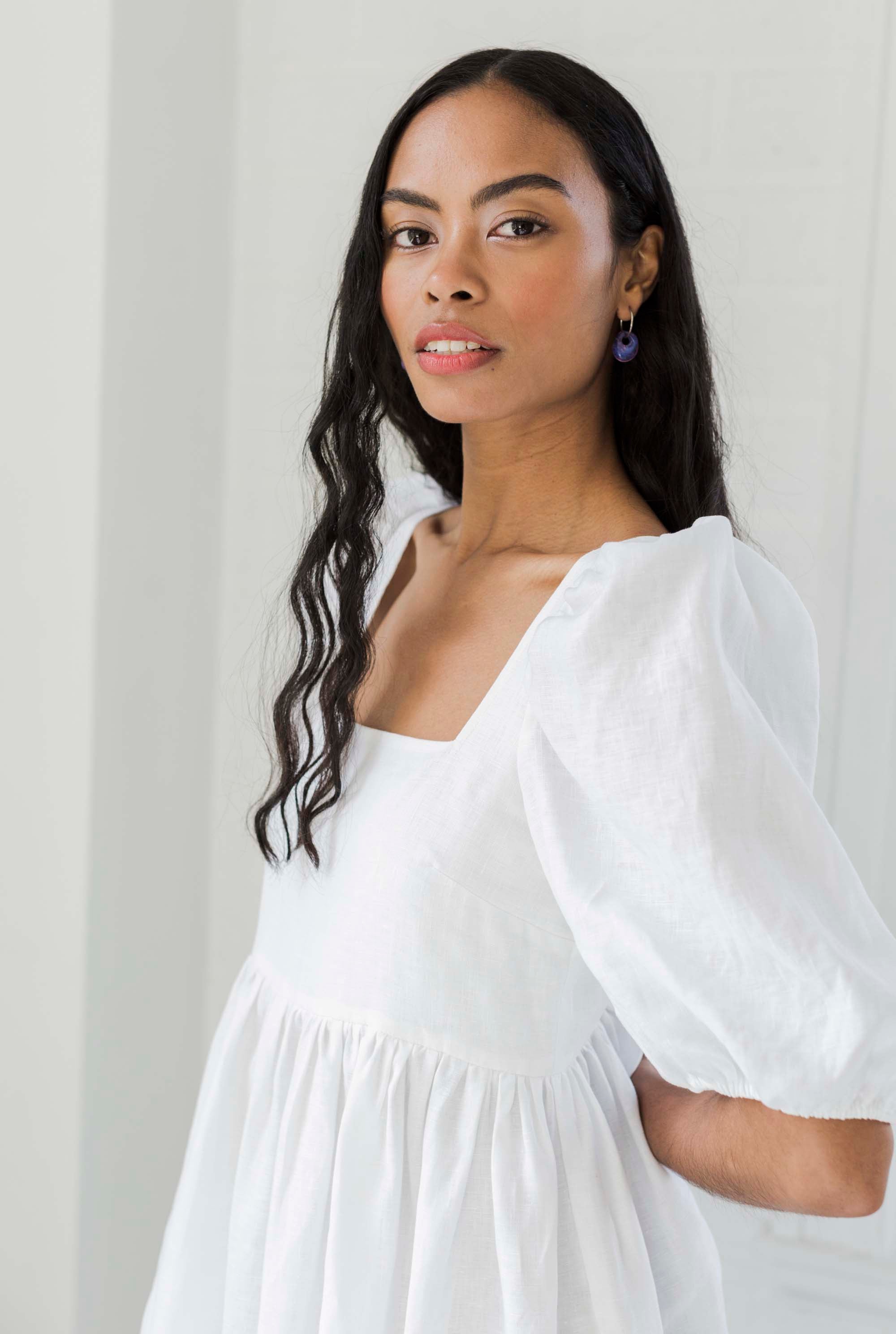 A Bronze Age Bridal Manon Mini Puff Dress, Short Wedding Dress, Canada-Dresses-abronzeage.com