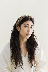 A Bronze Age Crown Scrunchie Silk Headband, Canada-Hair-Walnut-abronzeage.com