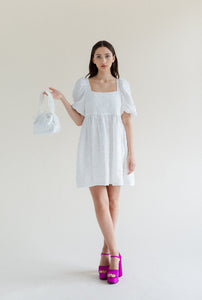 A Bronze Age Bridal Manon Mini Puff Dress, Short Wedding Dress, Canada-Dresses-White Crepe-XS-abronzeage.com