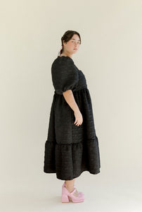 A Bronze Age Fancy Serenity Puff Dress, Midi Short Sleeve, Canada-Dresses-abronzeage.com