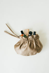 A Bronze Age The Dumpling Bag, Satin Mini Evening or Makeup Bag, Canada-Handbags-Toast-abronzeage.com