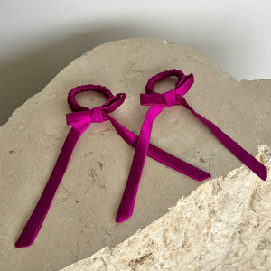 A Bronze Age Beauty Bows, Silk Hair Elastics w/ Bows Set of 2, Canada-Hair-Juicy-abronzeage.com