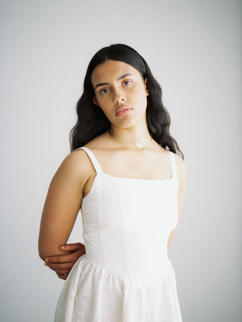 A Bronze Age Bridal Aura Dress, Fully Lined Bodice Dress | Made in Canada-Dresses-abronzeage.com