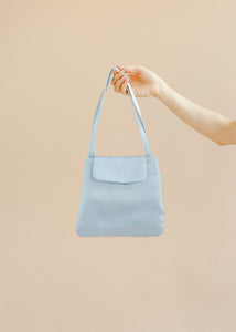 A Bronze Age Alice Bag, Satin Top Flap Evening Bag, Canada-Handbags-Periwinkle-abronzeage.com