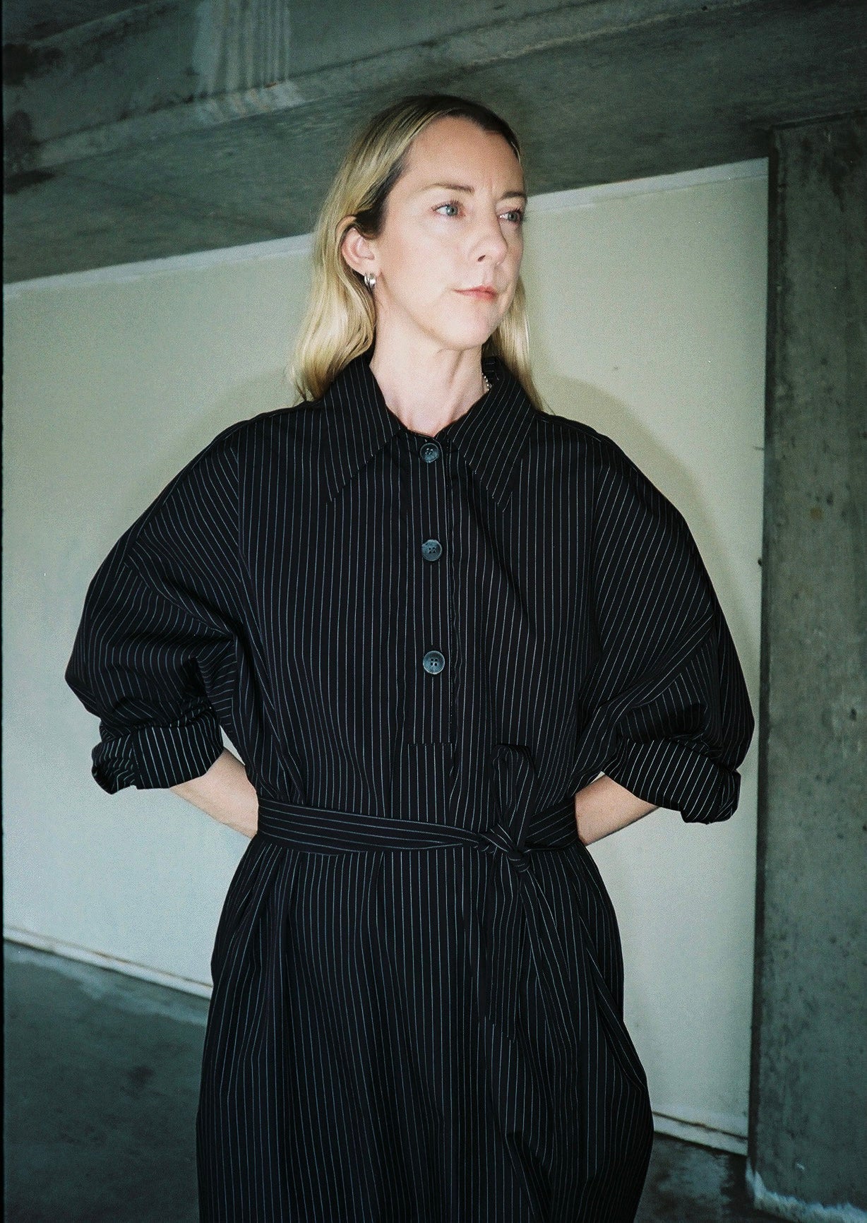 A Bronze Age Andi Dress, Oversized Cotton Shirt Dress, Canada-Dresses-abronzeage.com