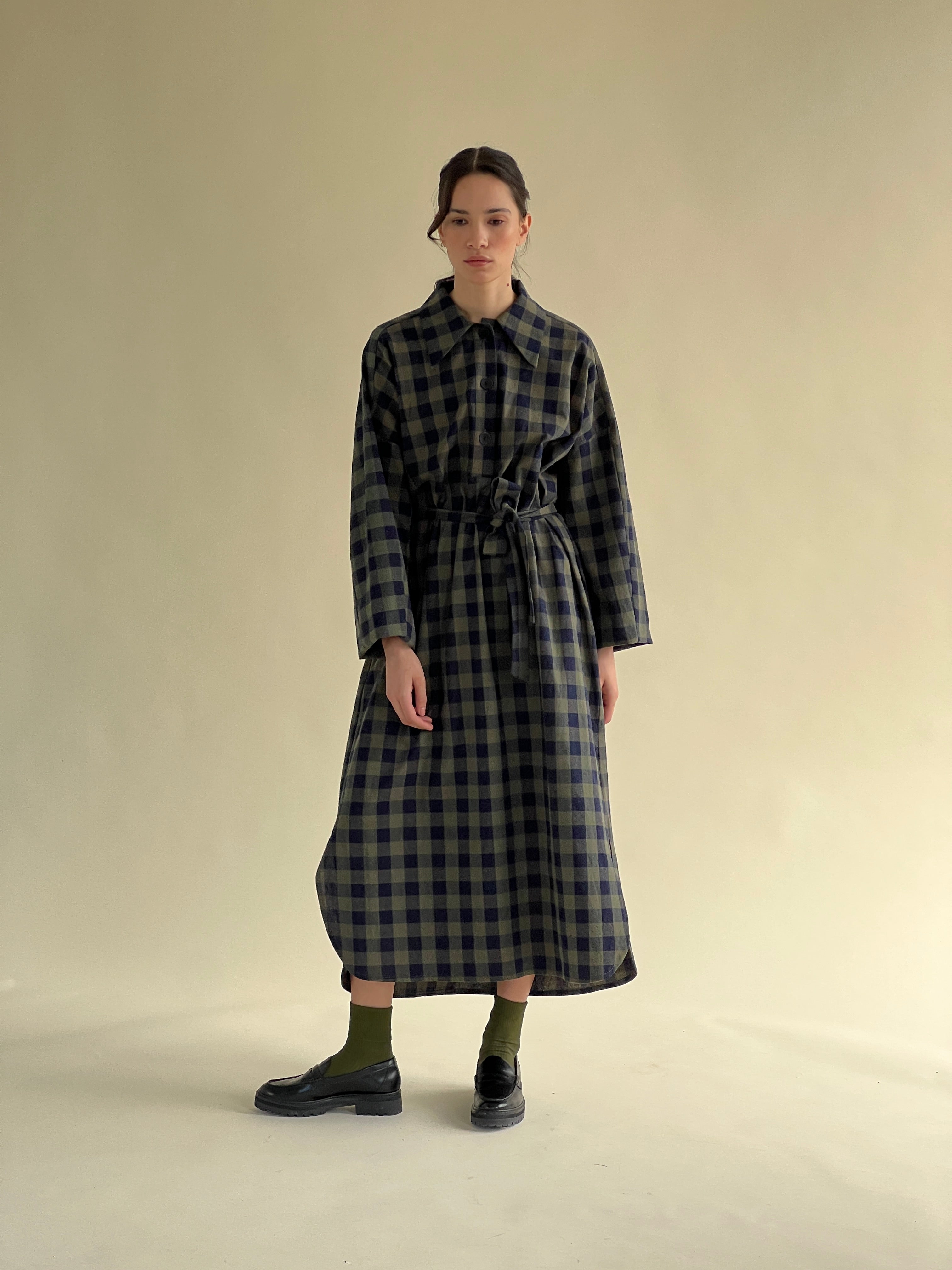 A Bronze Age Andi Dress, Oversized Cotton Shirt Dress, Canada-Dresses-abronzeage.com