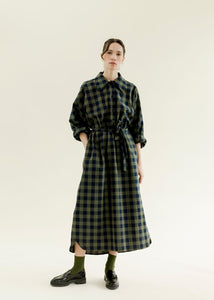 A Bronze Age Andi Dress, Oversized Cotton Shirt Dress | Made in Canada-Dresses-Darian Check-XS-abronzeage.com