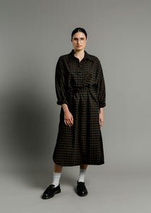 A Bronze Age Andi Dress, Oversized Cotton Shirt Dress, Canada-Dresses-Dutch Plaid-XS-abronzeage.com