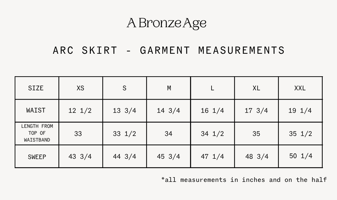 Fit and measurements