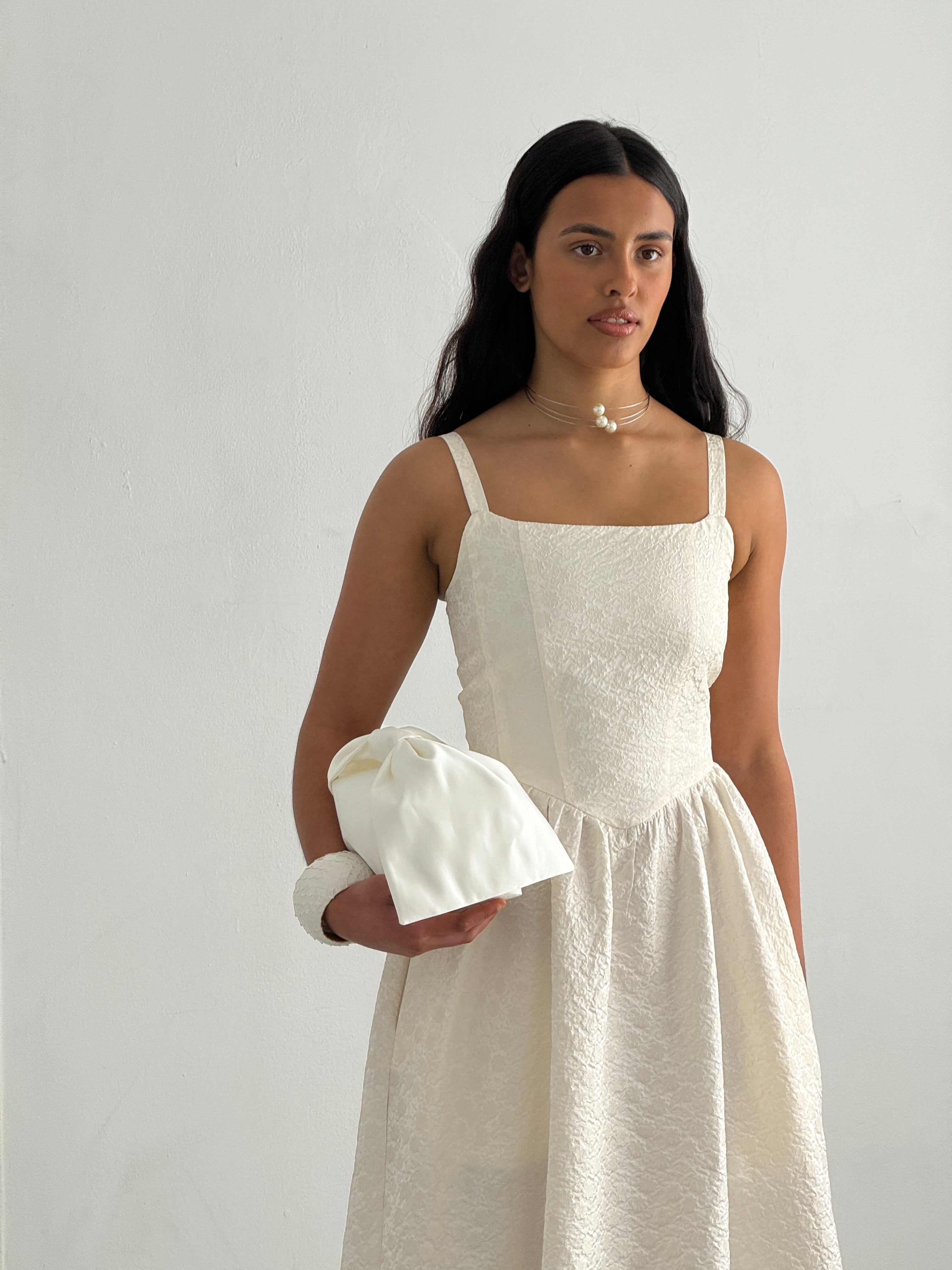 A Bronze Age Bridal Aura Dress, Fully Lined Bodice Dress | Made in Canada-Dresses-abronzeage.com