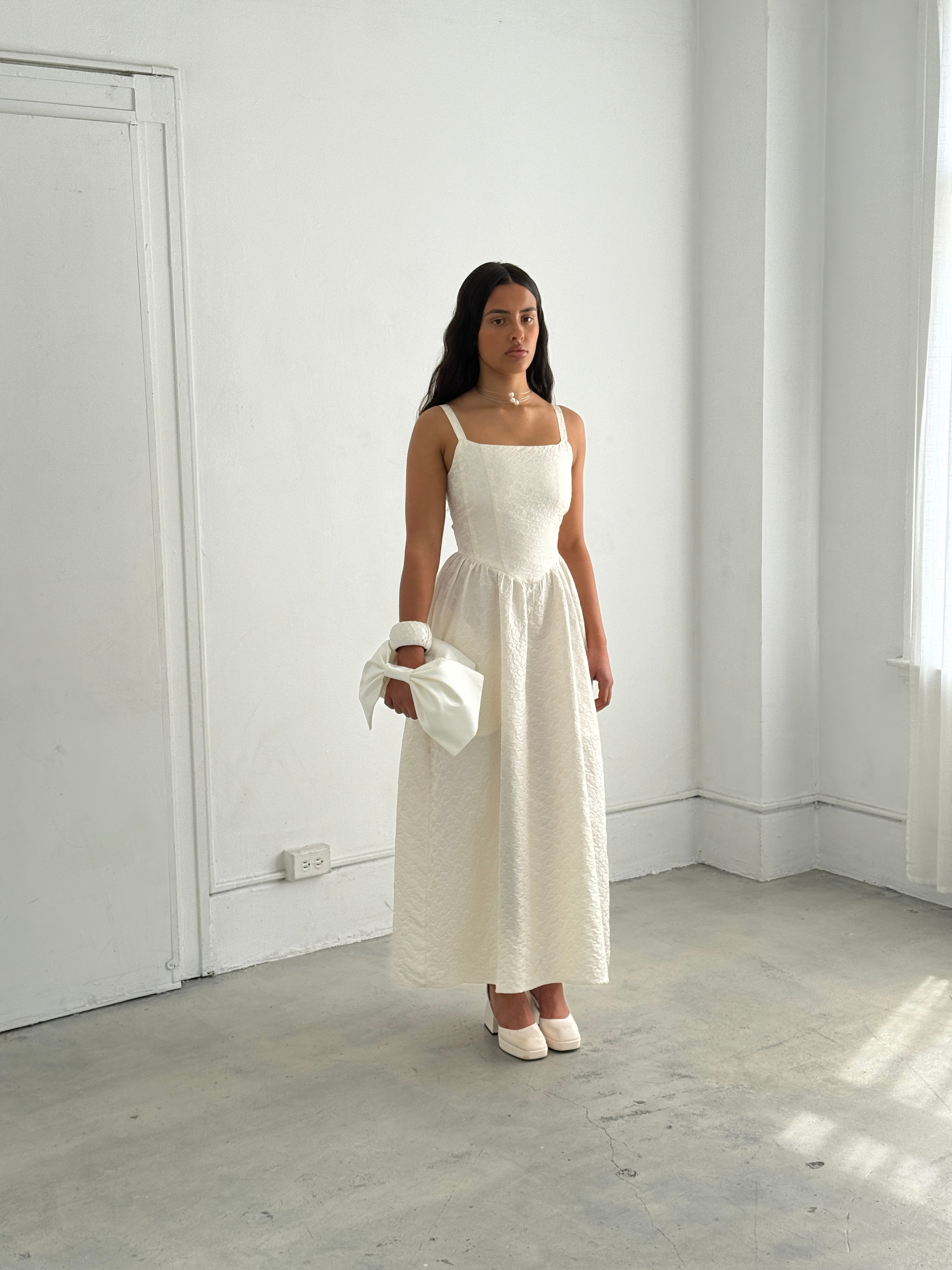 A Bronze Age Bridal Aura Dress, Fully Lined Bodice Dress | Made in Canada-Dresses-Bridal Floral-XS-abronzeage.com