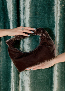 A Bronze Age Bambi Bag, Zip Closure Padded Handbag | Made in Canada-Handbags-Eclipse Velvet-abronzeage.com