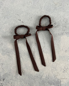 A Bronze Age Beauty Bows, Silk Hair Elastics w/ Bows Set of 2, Canada-Hair-Finn-abronzeage.com