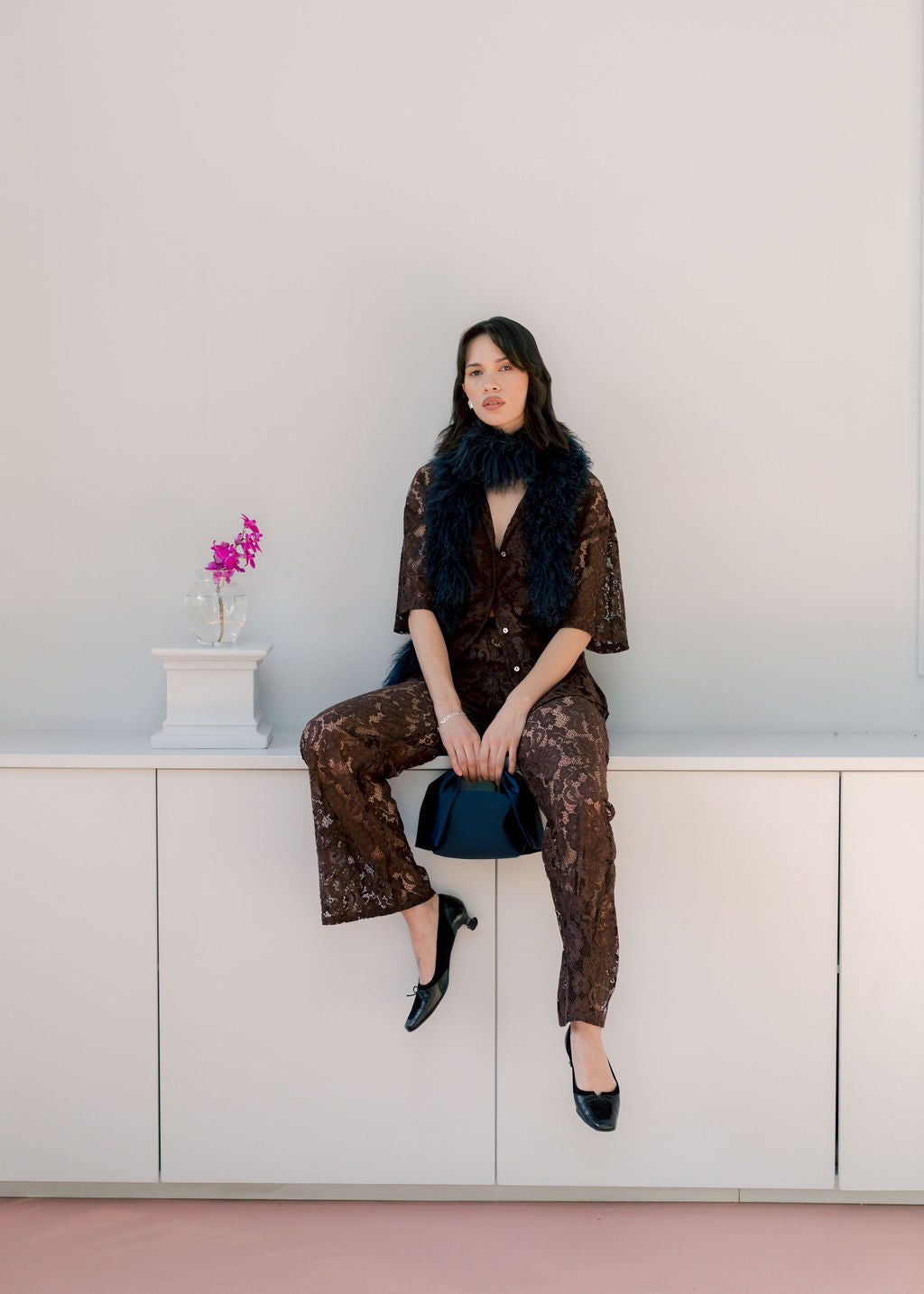 A Bronze Age Bento Clutch, Satin Handbag with Bow | Handcrafted in Vancouver, Canada-Handbags-abronzeage.com