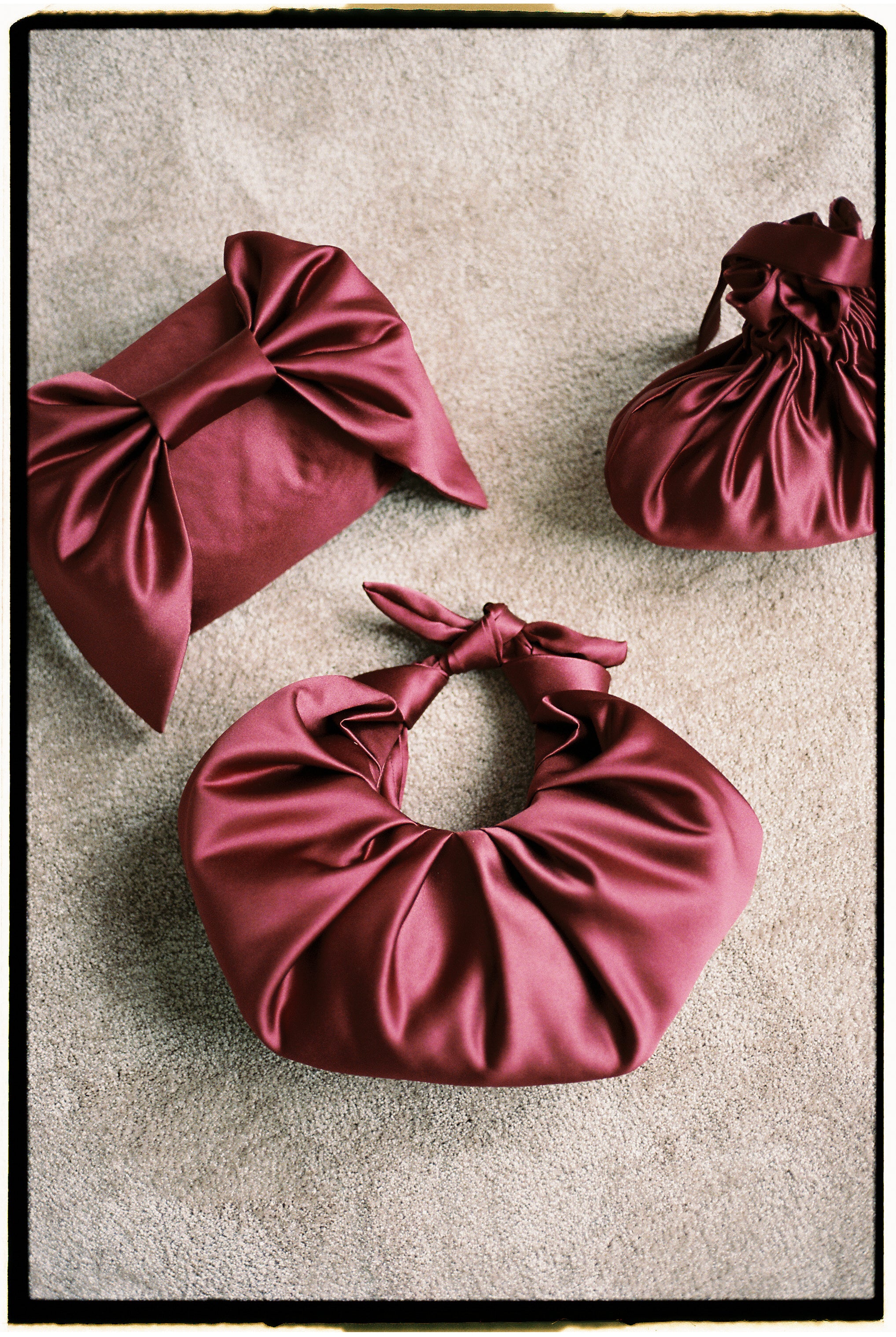 A Bronze Age Bento Clutch, Satin Handbag with Bow | Handcrafted in Vancouver, Canada-Handbags-abronzeage.com