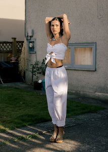 Bloome Bloomer-Style Pant with Gathered Ankle and Elastic Waist