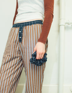 A Bronze Age Boxer Pants, Mid-Rise Relaxed Lounge Pant | Made in Canada-Pants-Hickory Stripe-XS-abronzeage.com