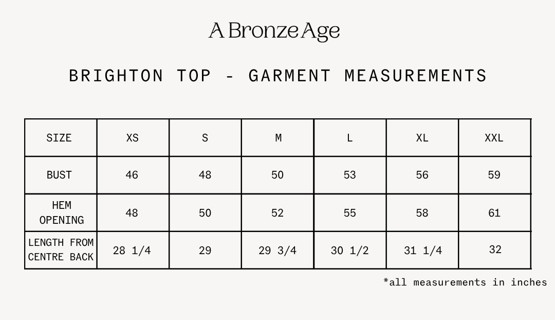 Fit and measurements