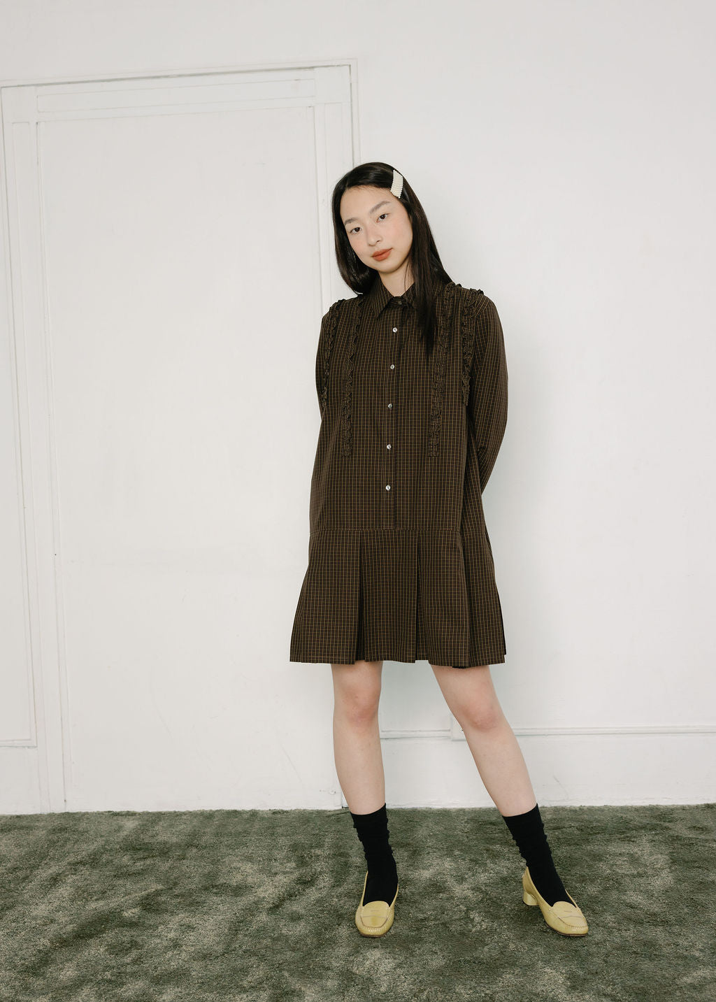 -Dresses-Toasted Gingham-XS-abronzeage.com