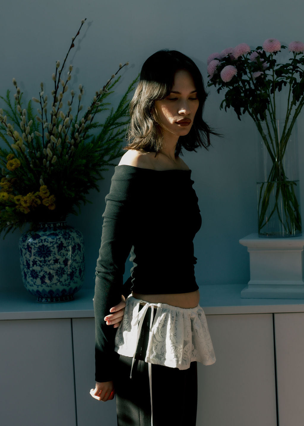 A Bronze Age Chamberlain Wrap, Adjustable Lace Wrap with Ruffle Detail | Made in Canada-Skirts-abronzeage.com