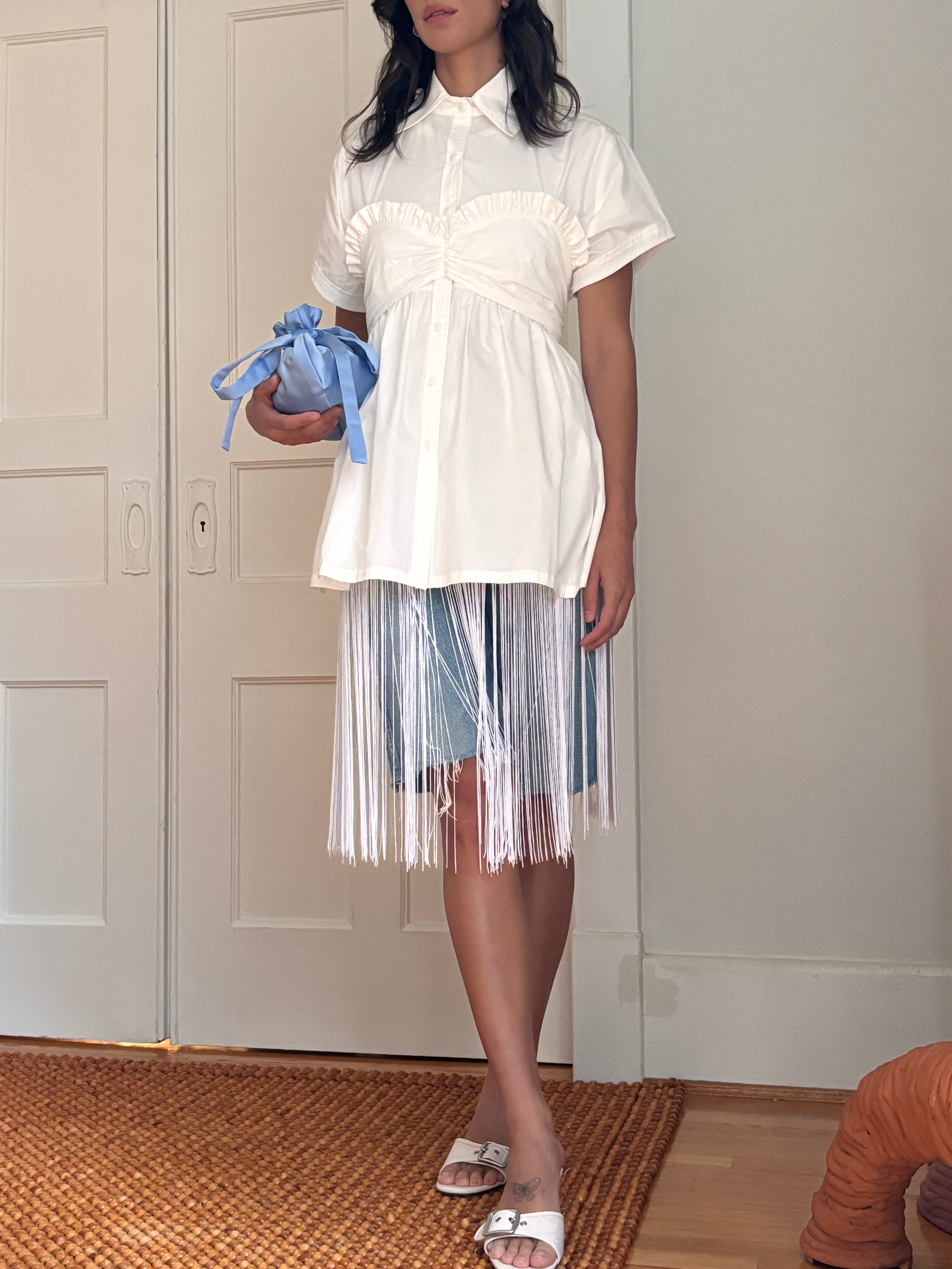 Charli Bandeau Adjustable Top with Ruffle | Made in Canada-Tops-abronzeage.com