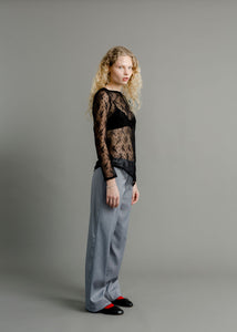 A Bronze Age Chelsea Top, Stretch Lace Long Sleeve Top | Made in Canada-Tops-abronzeage.com